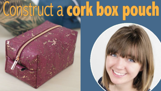 Easy zippered cork box pouch
