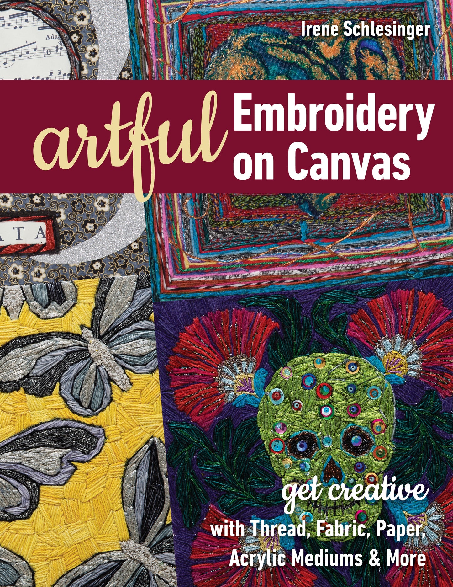 Artful Embroidery on Canvas Digital Download