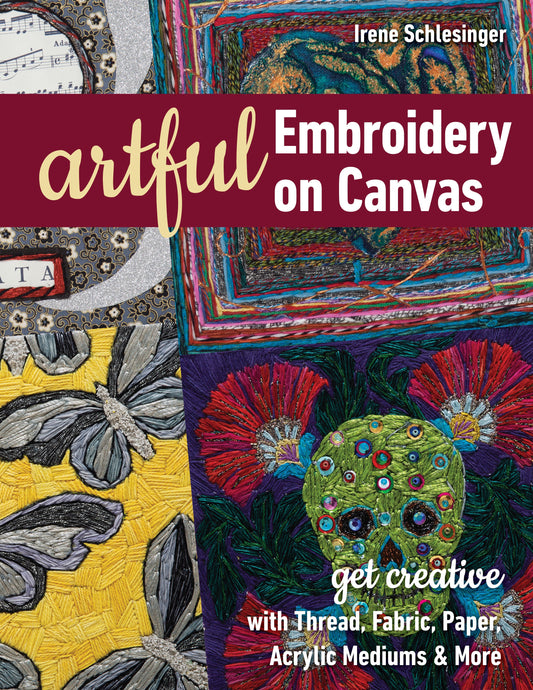 Artful Embroidery on Canvas Digital Download