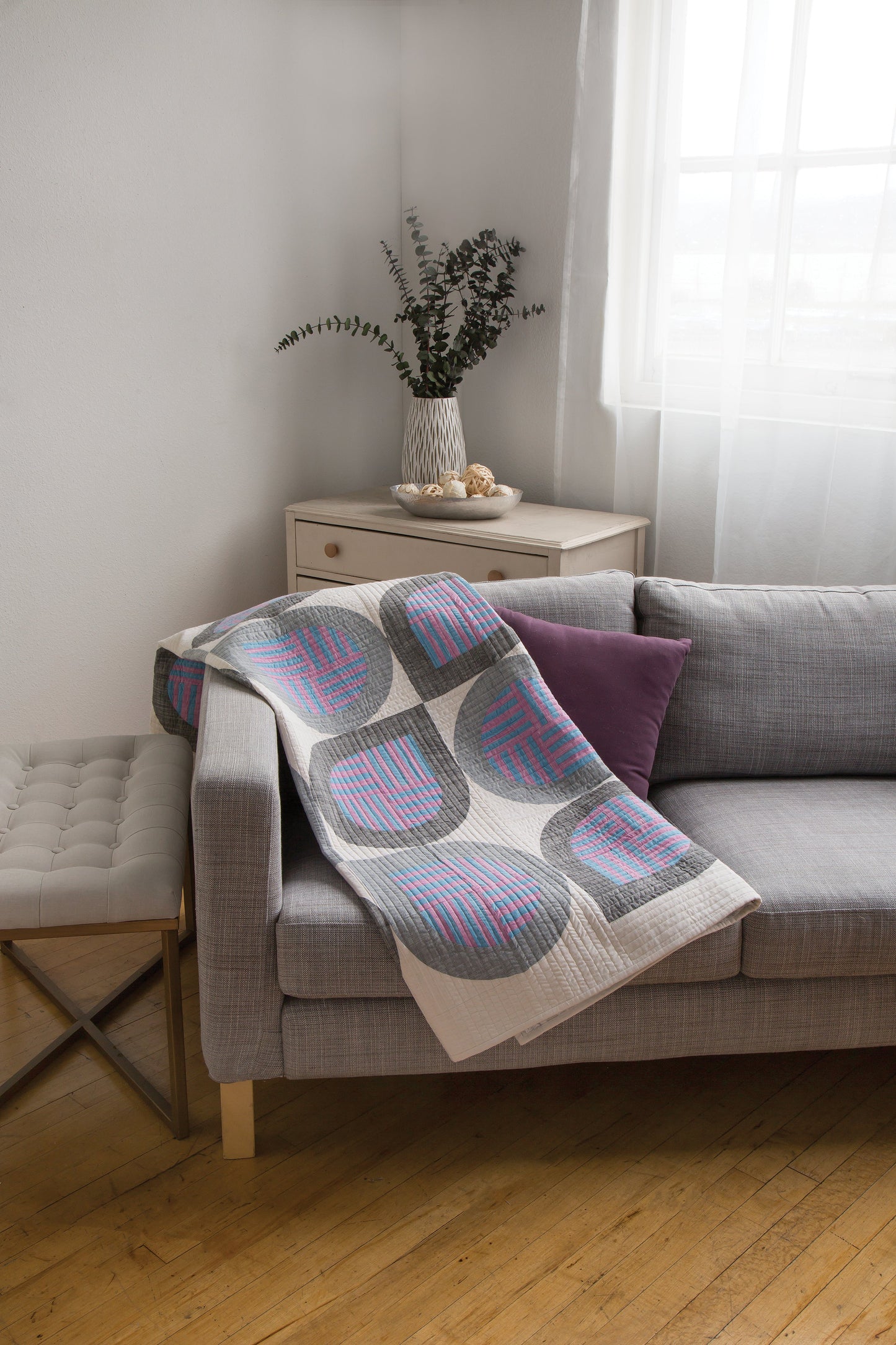 Quilt Modern Curves & Bold Stripes Digital Download