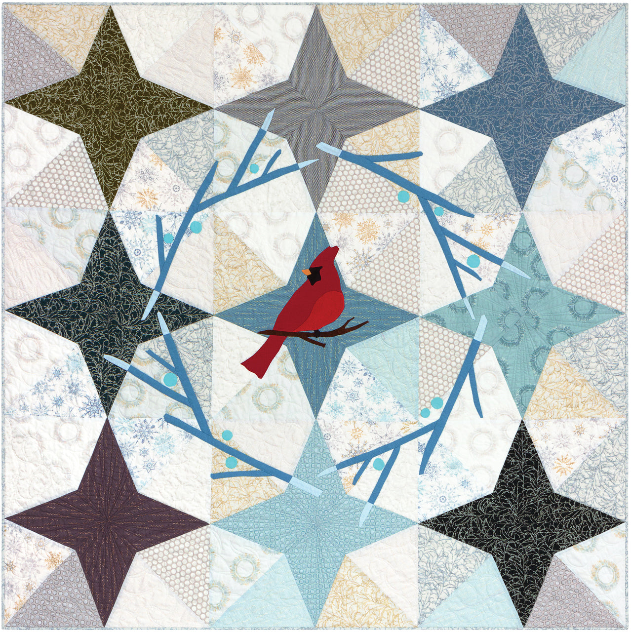 Wintertime Shimmer Quilt & Table Runner Digital Download