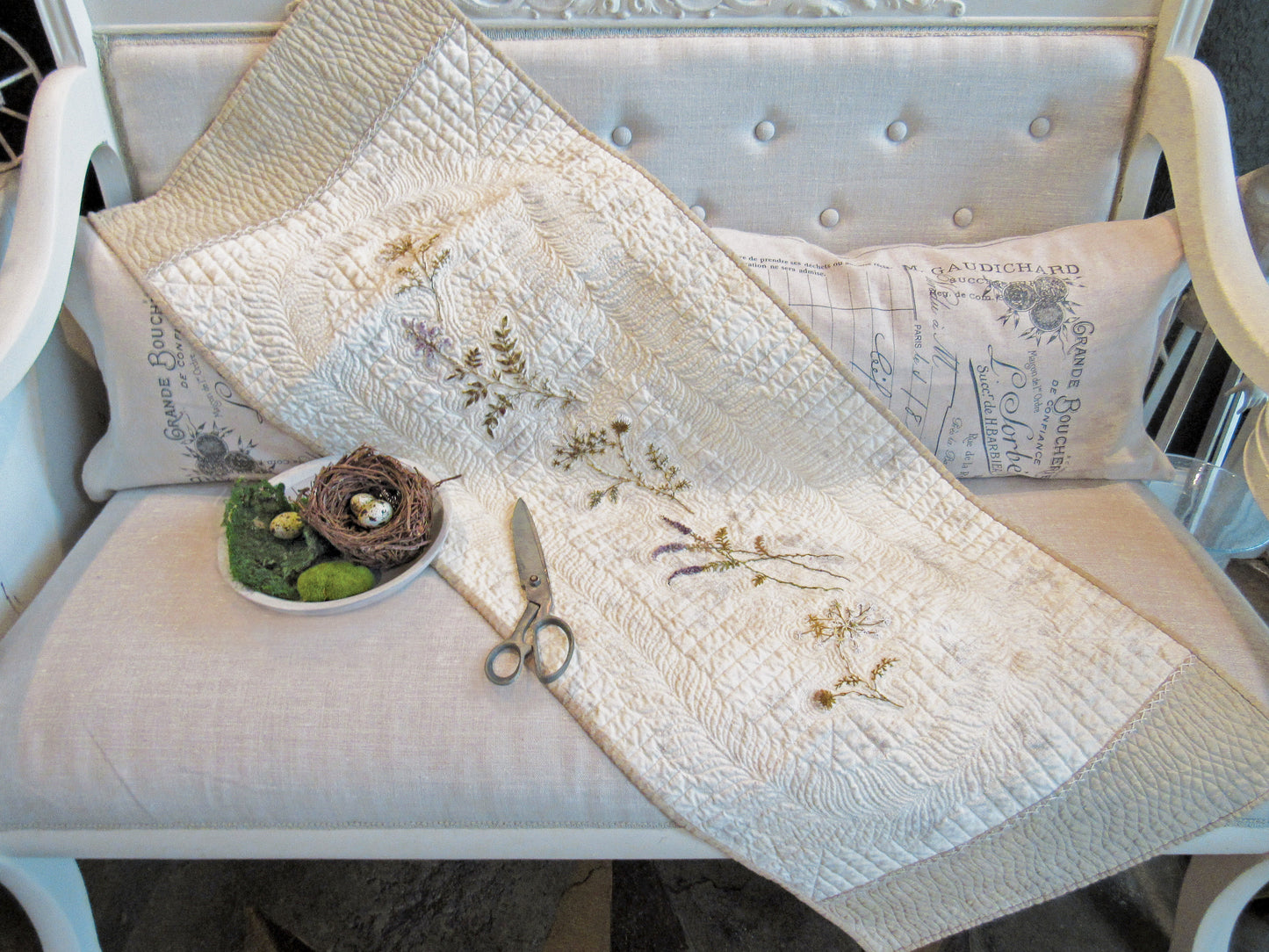 Botanical Embroidery Digital Download