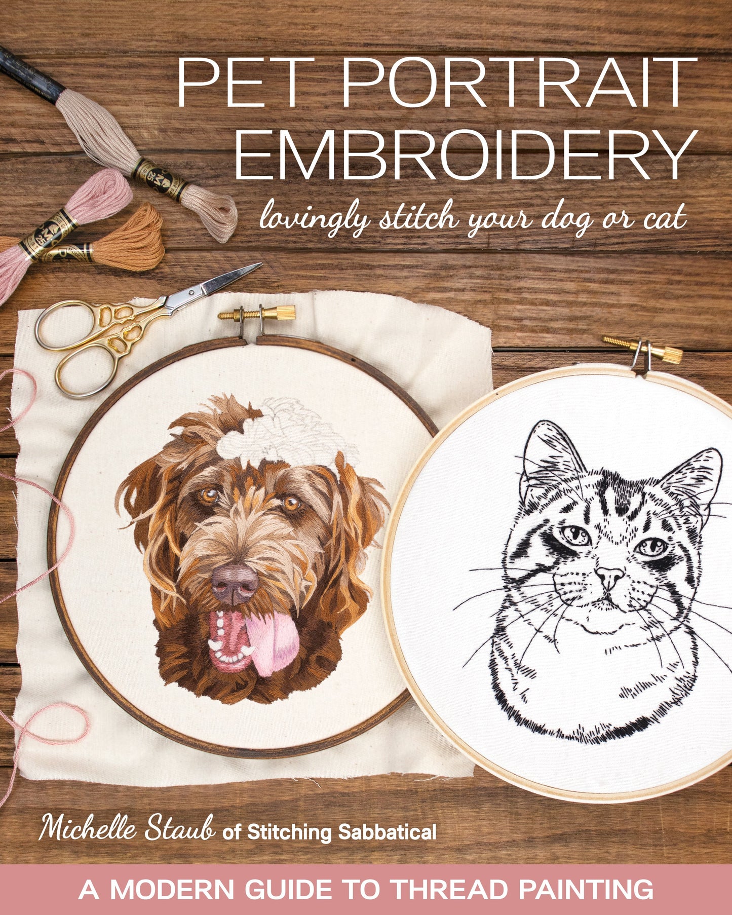 Pet Portrait Embroidery Digital Download