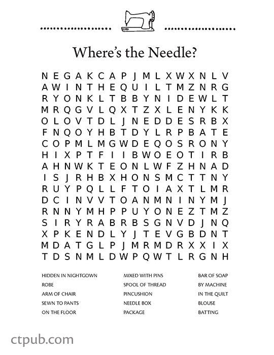 Happy Quilter Word Search, Volume 1 Print-on-Demand Edition