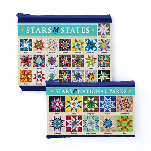 Carol Doak’s Fabulous Stars & States Eco Pouch Set