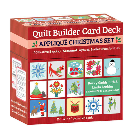 Quilt Builder Card Deck Appliqué Christmas Set Class Plan
