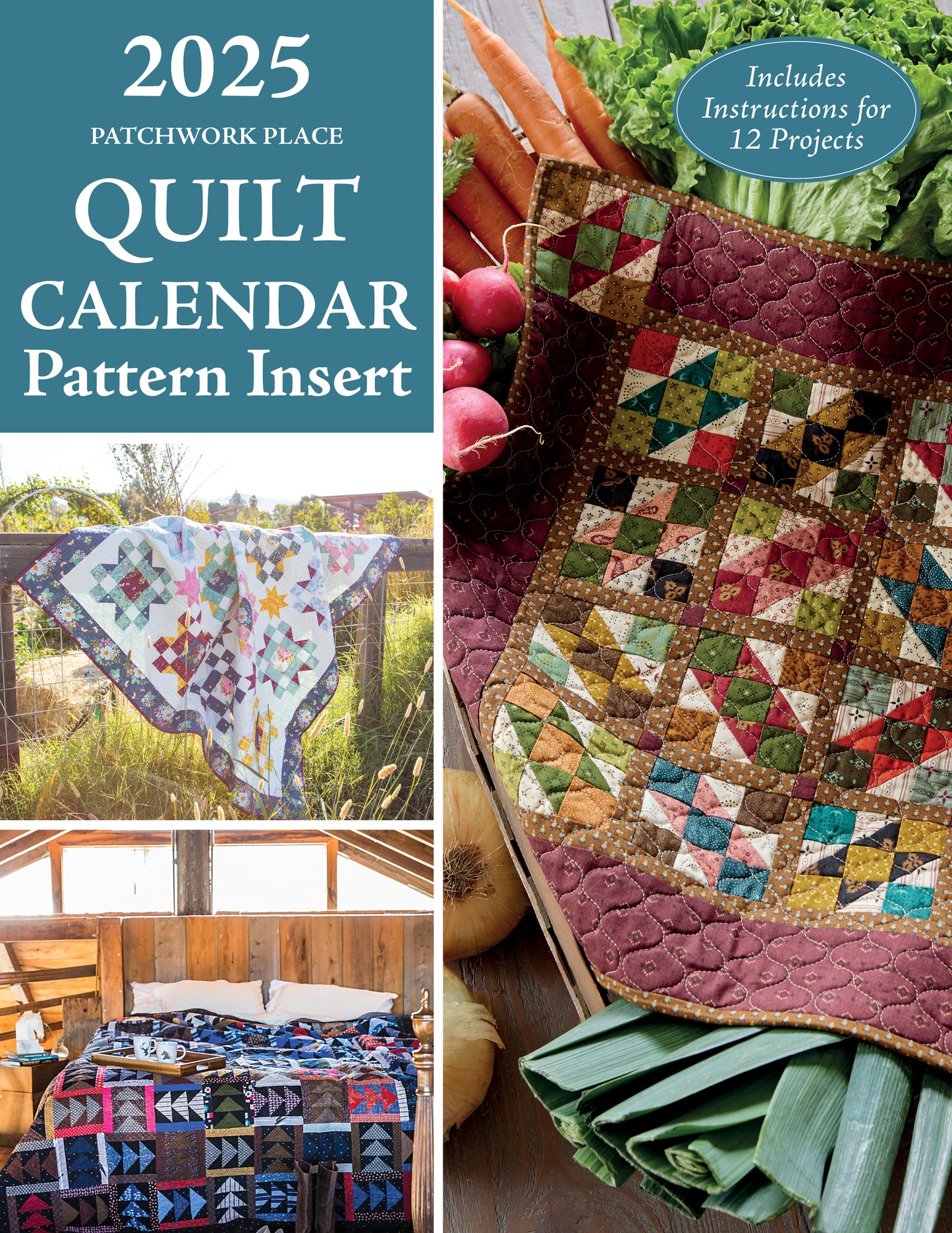 2025 Patchwork Place Quilt Calendar Pattern Insert Digital Download