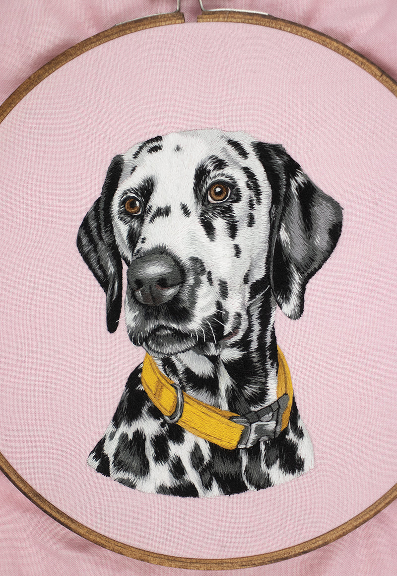 Pet Portrait Embroidery Digital Download