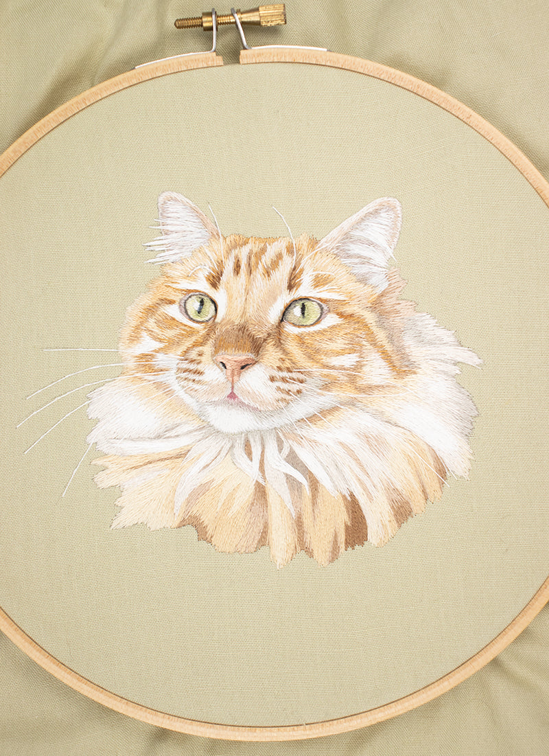 Pet Portrait Embroidery Digital Download