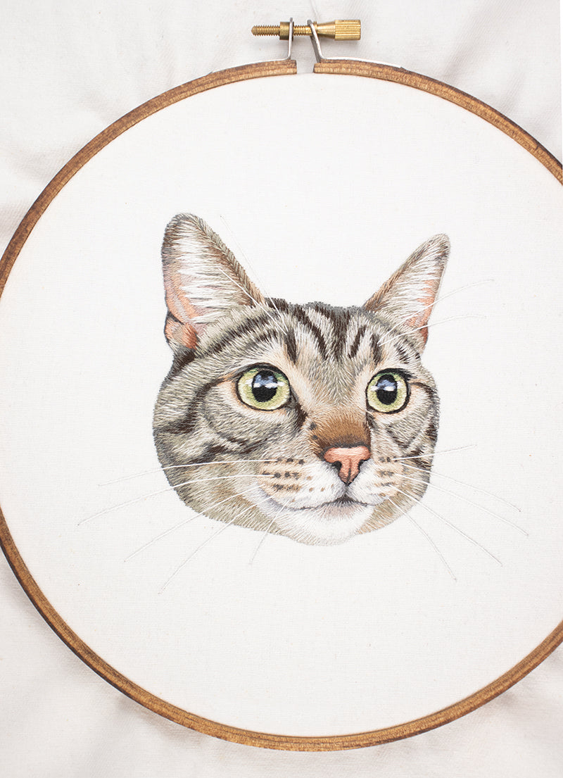 Pet Portrait Embroidery Digital Download