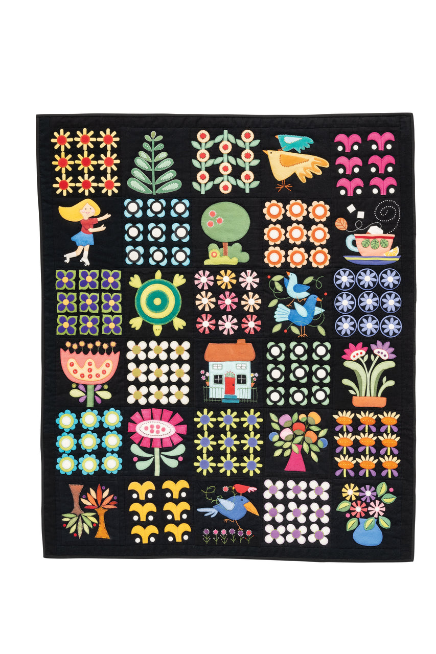 Folk Art Garden Appliqué Sampler Digital Download