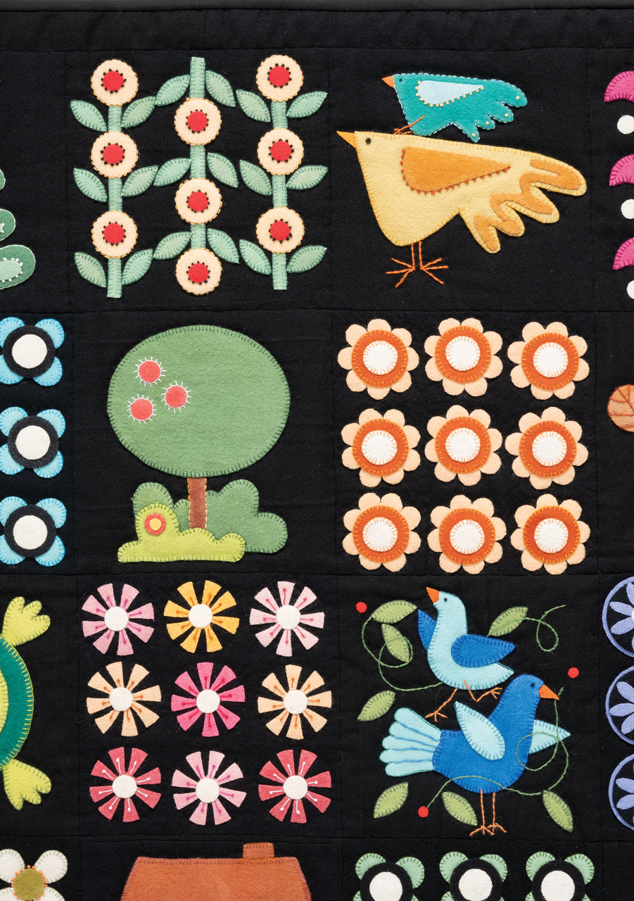 Folk Art Garden Appliqué Sampler Digital Download