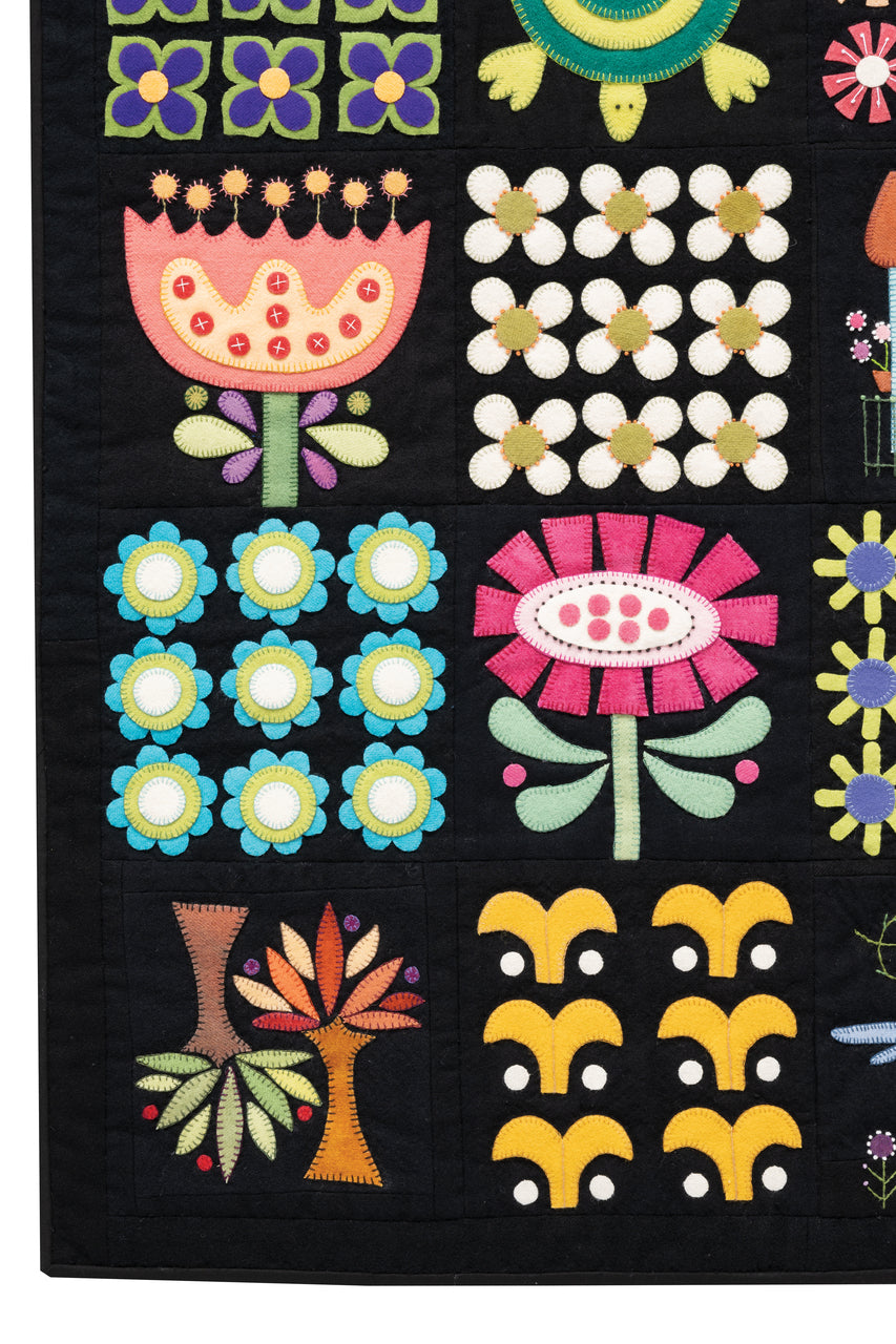 Folk Art Garden Appliqué Sampler Digital Download