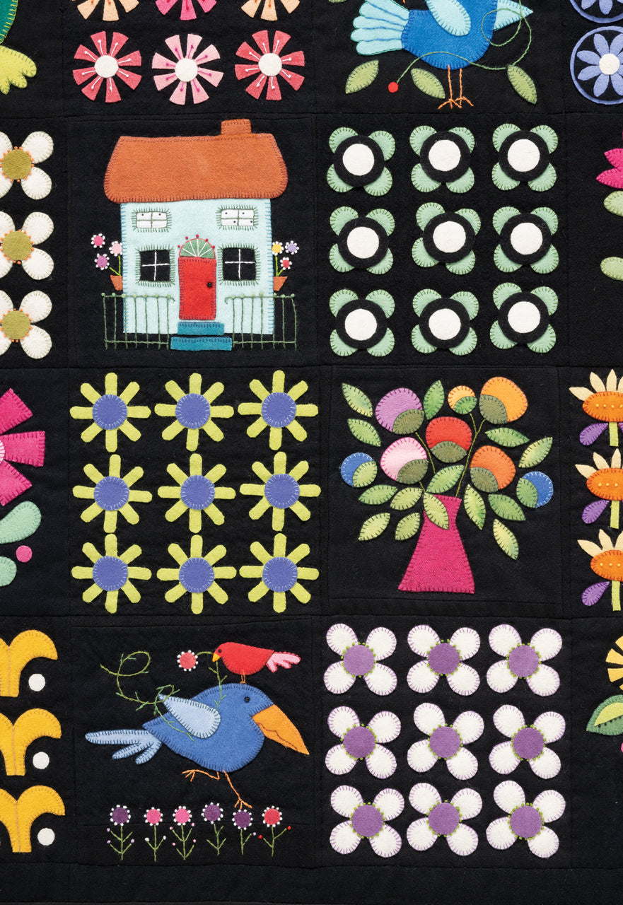 Folk Art Garden Appliqué Sampler Digital Download