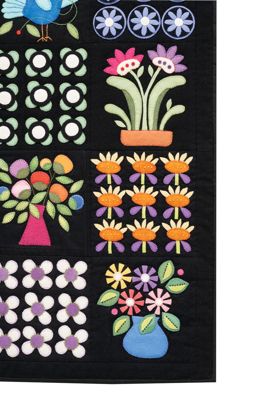 Folk Art Garden Appliqué Sampler Digital Download