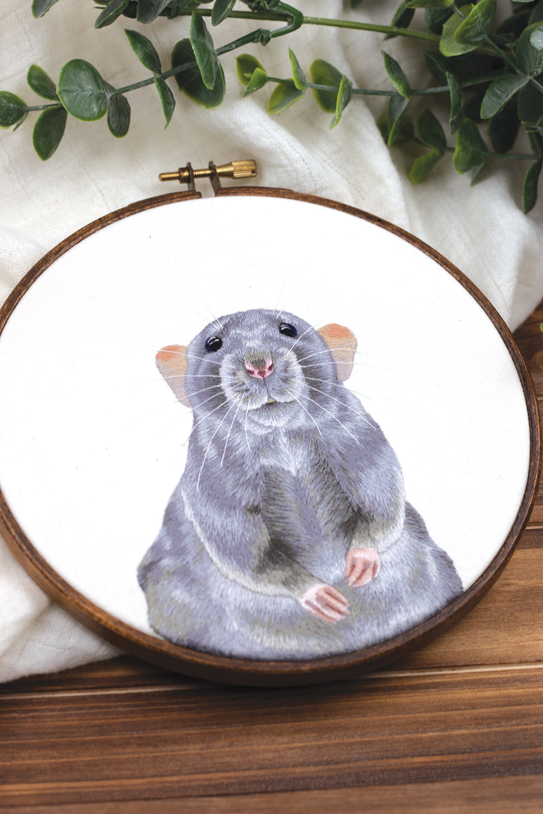 Embroidered Animal Portraits Digital Download