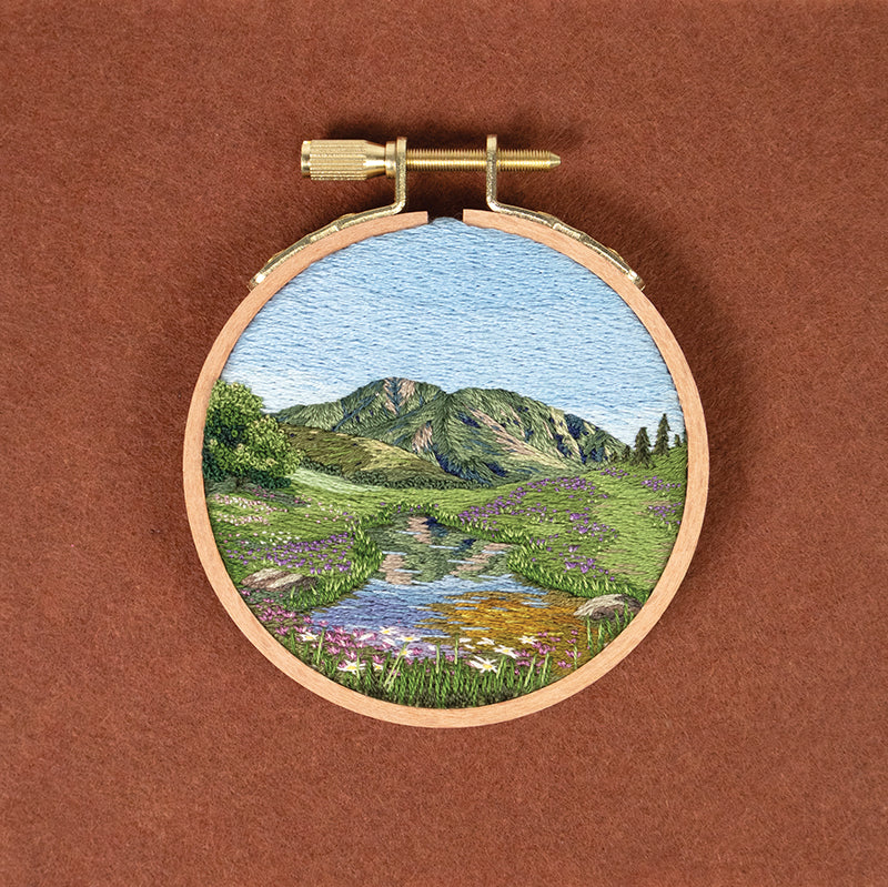 Richly Stitched Landscape Embroidery