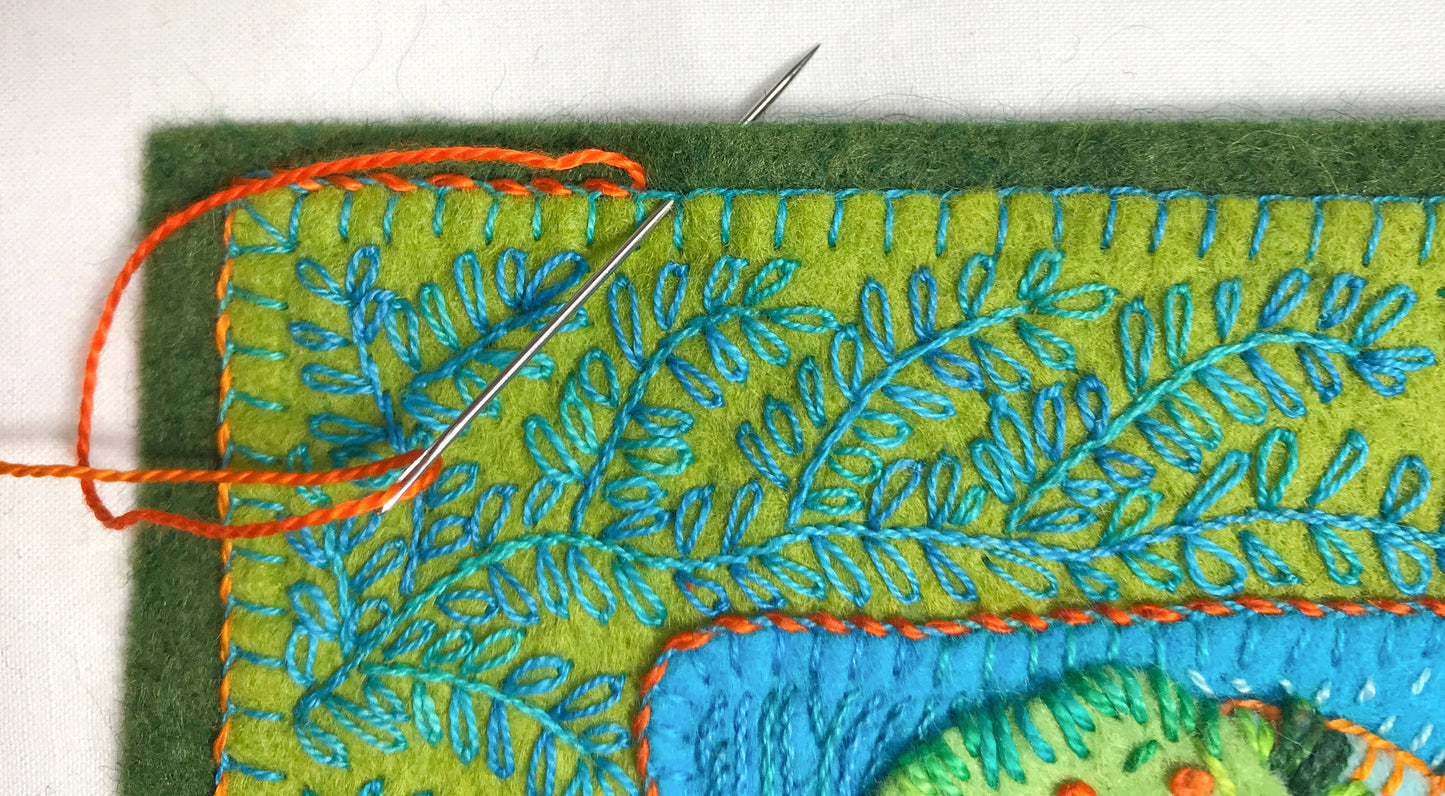 Free-form Embroidery: Little House in the Woods with Stitch Library