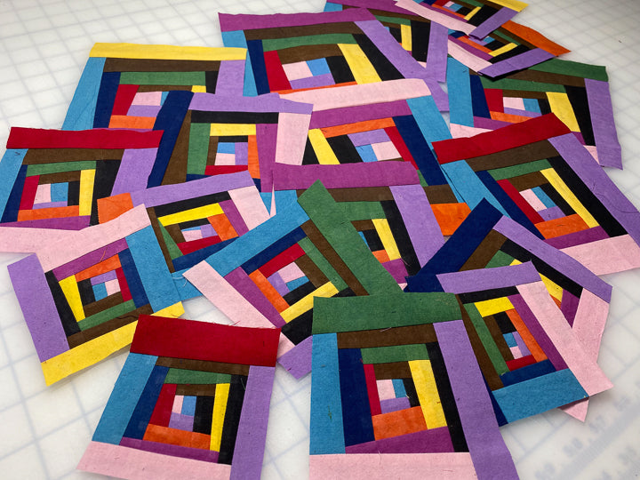 The Colors of My Pride Improv Quilt Blocks