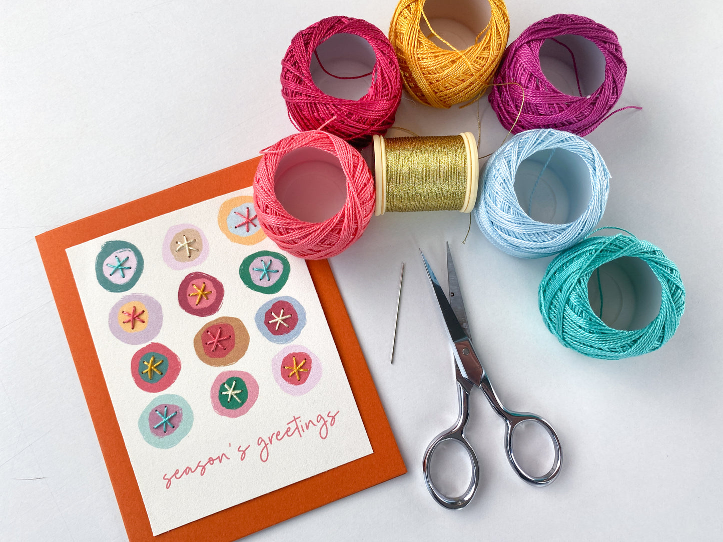 Hand Stitched Holiday Cards