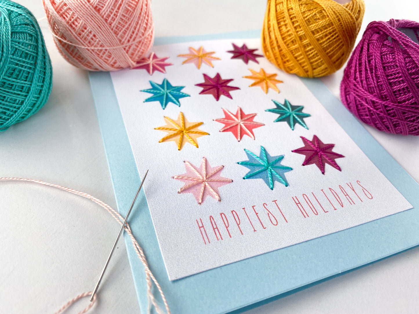 Hand Stitched Holiday Cards
