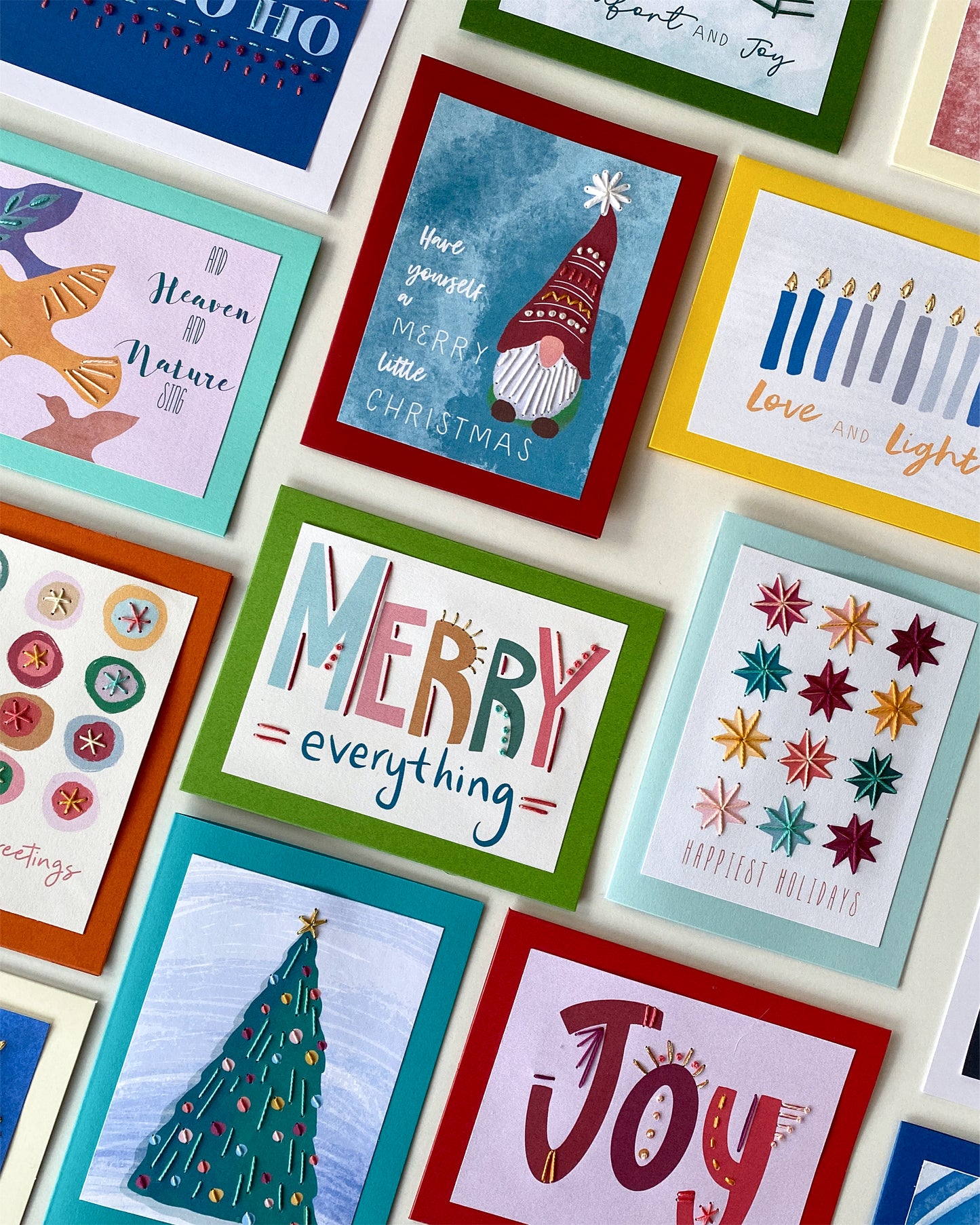 Hand Stitched Holiday Cards