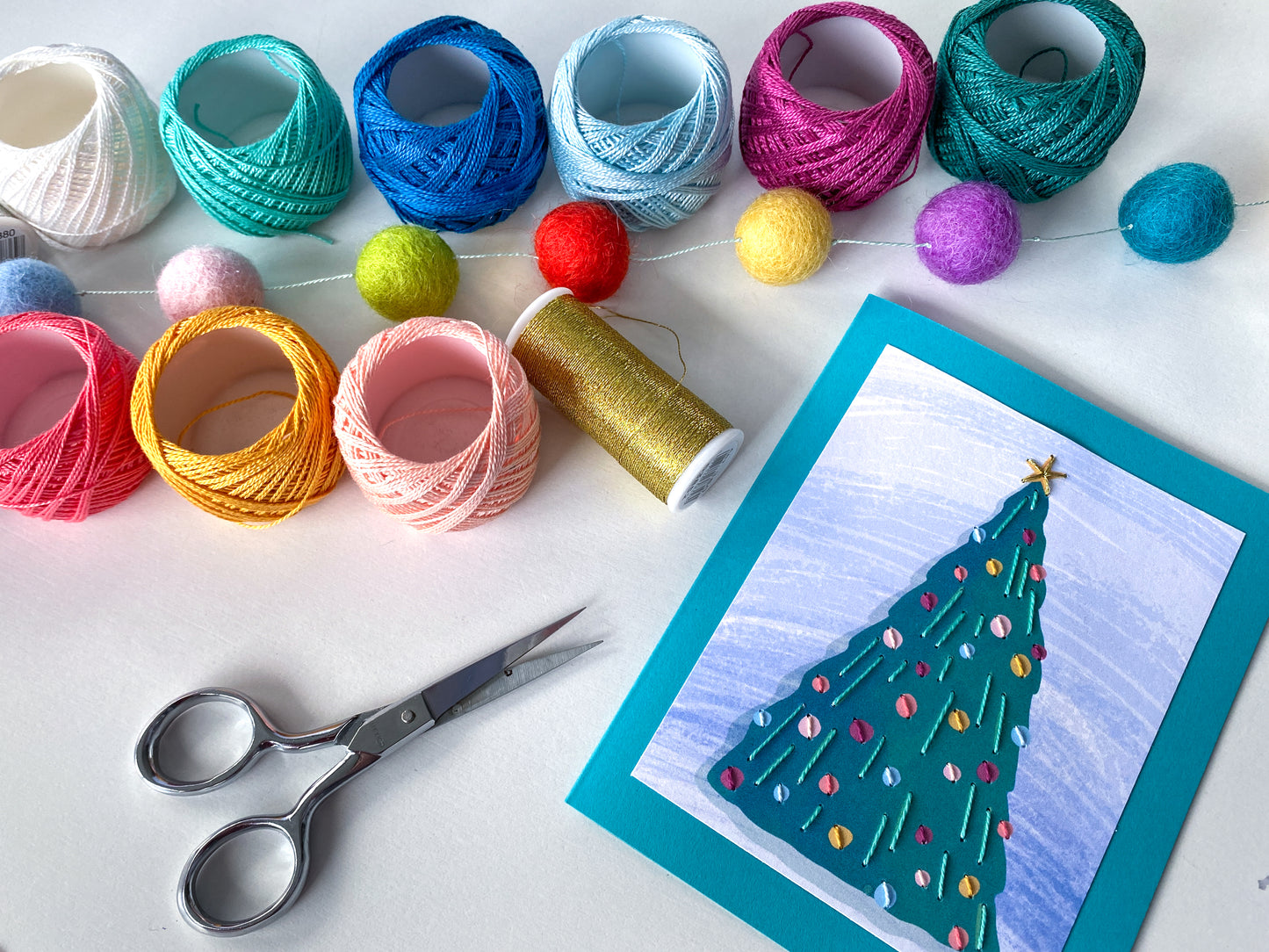 Hand Stitched Holiday Cards