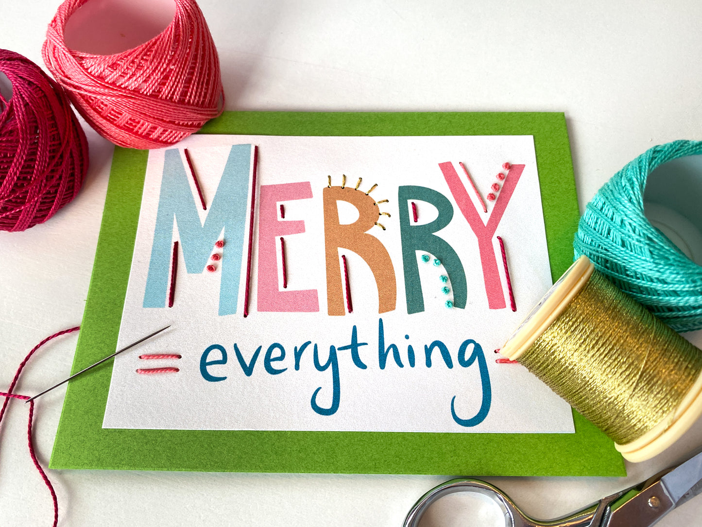 Hand Stitched Holiday Cards
