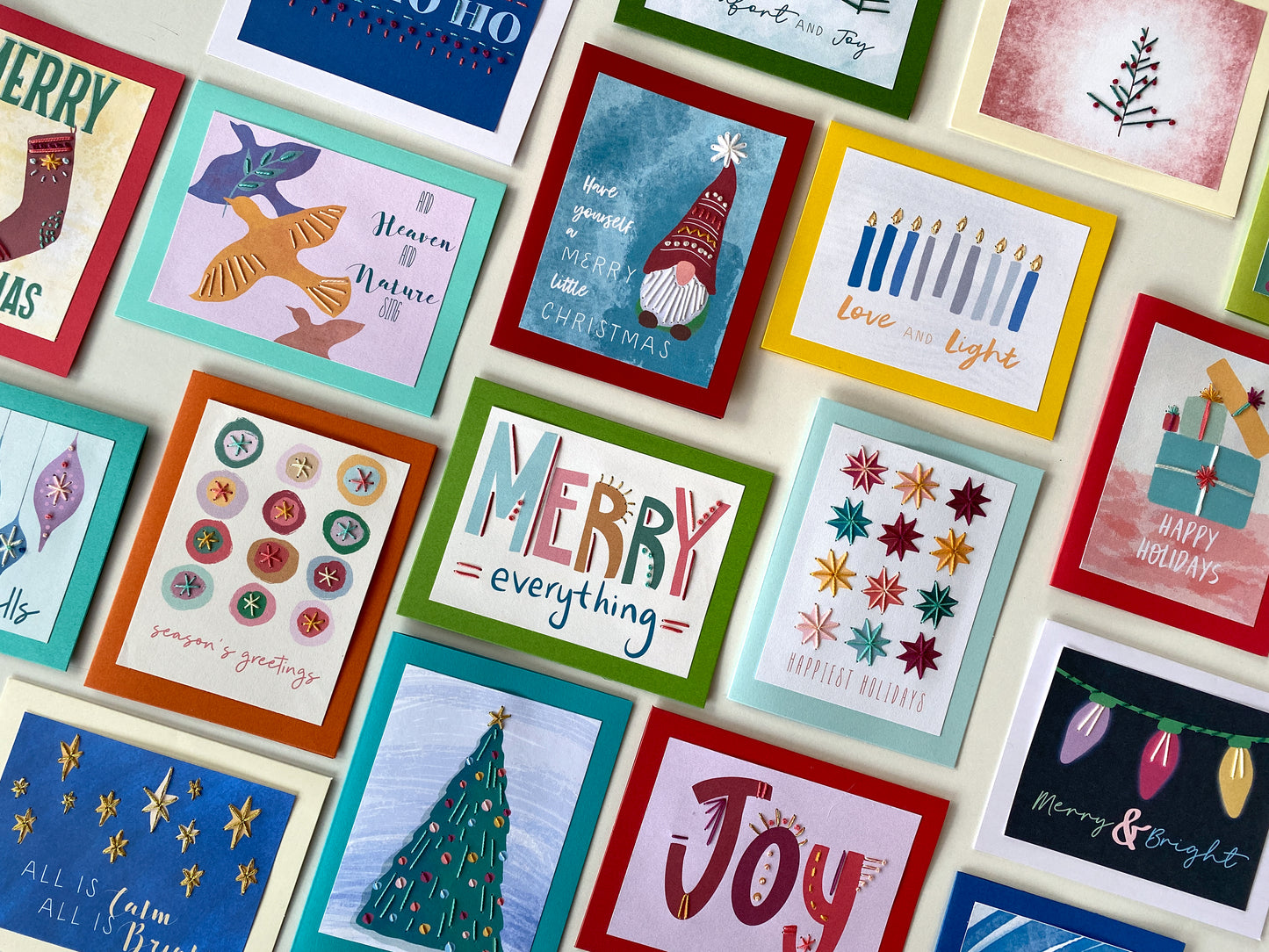 Hand Stitched Holiday Cards