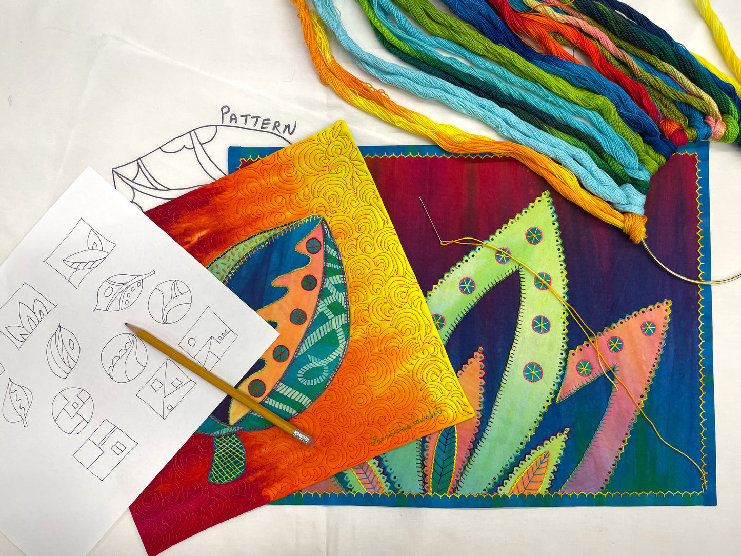 Zen Doodle Art Quilts with Stitch Library