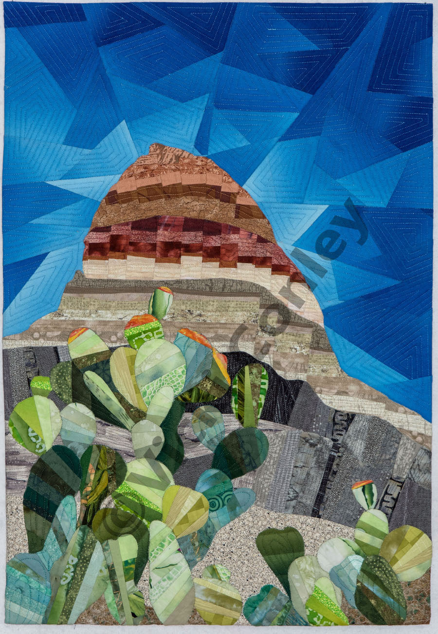 Turned Edge Machine Piecing: Donkey Art Quilt
