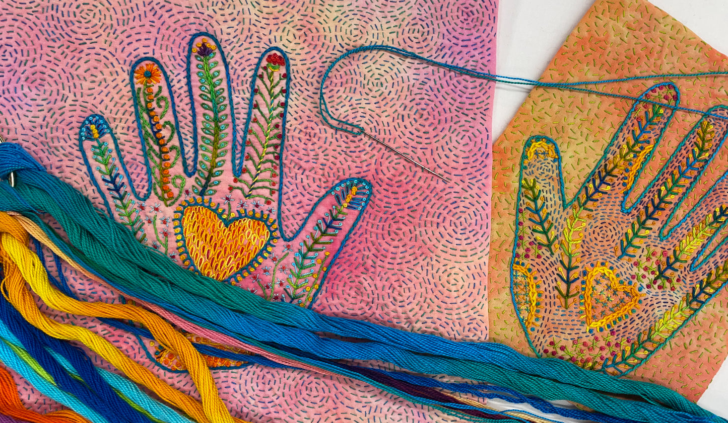 Free-form Embroidery: Hand of Fortune with Stitch Library
