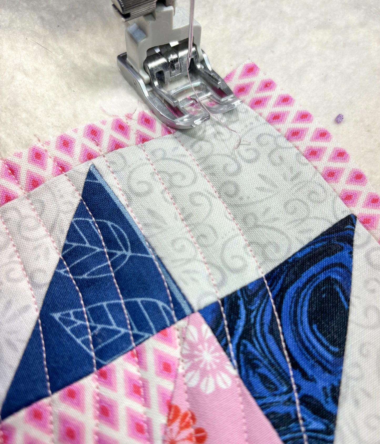 Scrappy Accordion Sewn Half Square Triangles