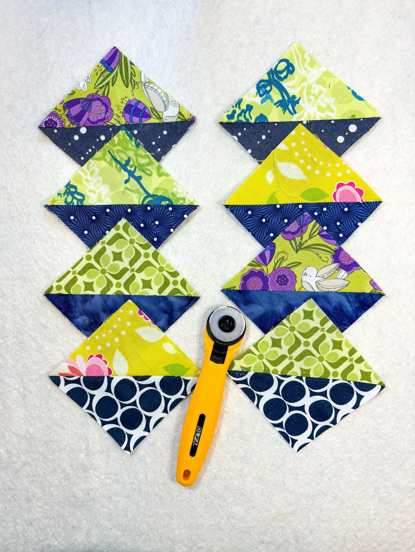 Scrappy Accordion Sewn Half Square Triangles
