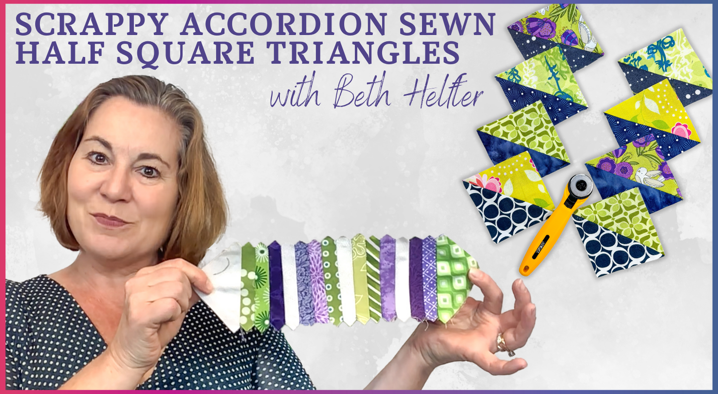 Scrappy Accordion Sewn Half Square Triangles