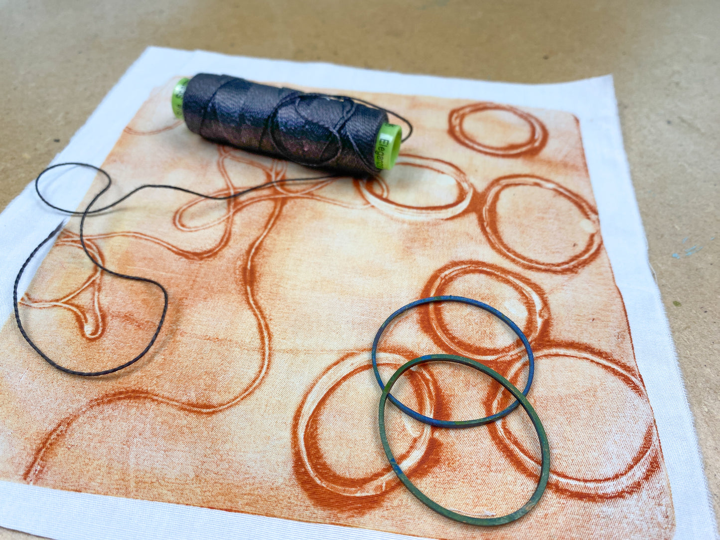 Gel Plate Printing on Fabric
