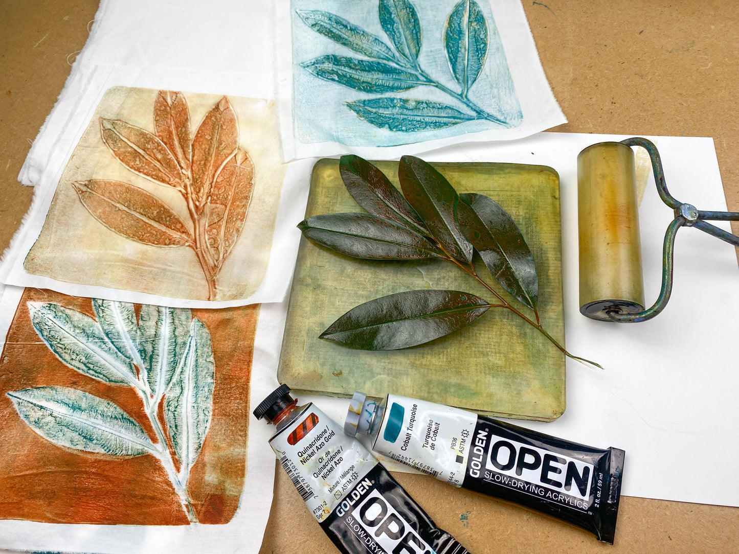 Gel Plate Printing on Fabric