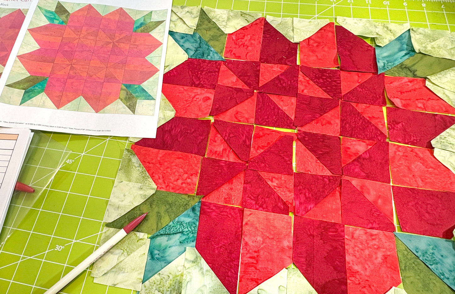 The Great American Flower Quilt: 50 State Patchwork Blooms