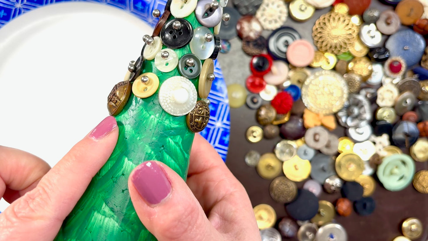 Button Trees & No-Sew Ornaments