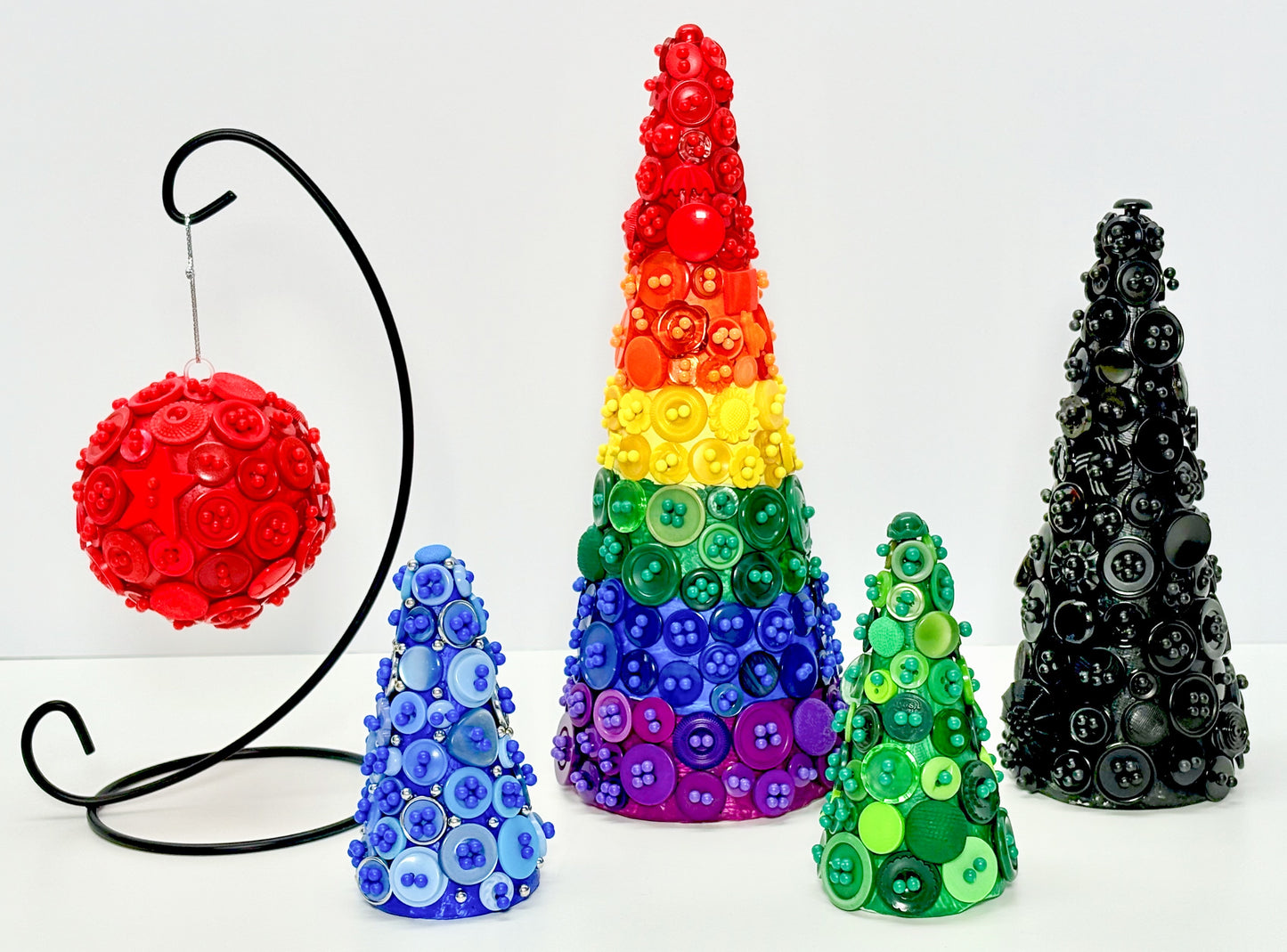 Button Trees & No-Sew Ornaments