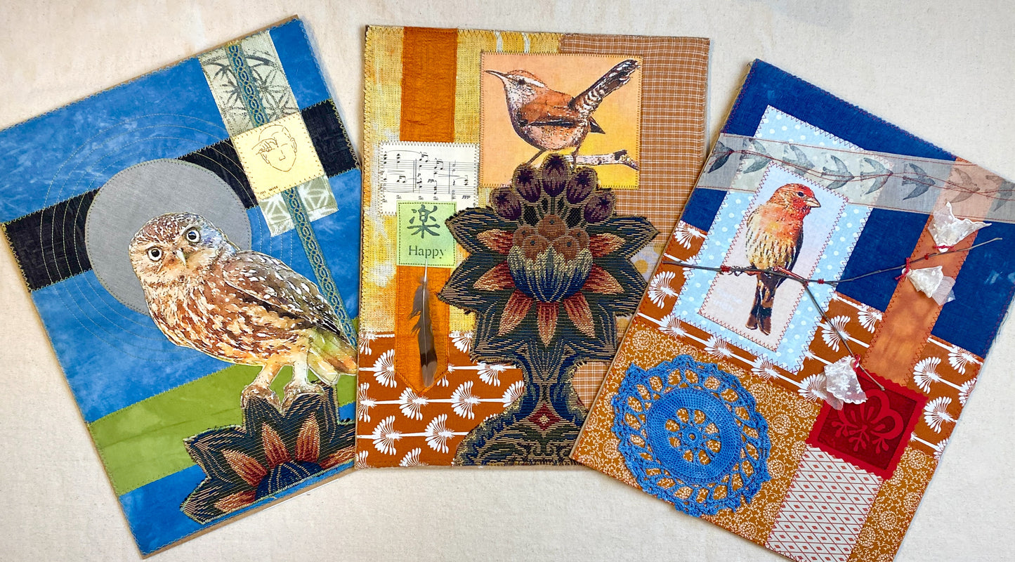 Fabric Collage Fun: Backyard Bird Edition