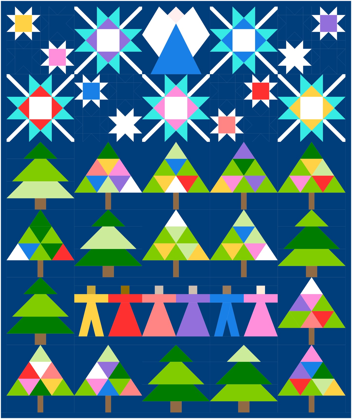 Holiday Cheer Quilt: A Modern Christmas Sampler