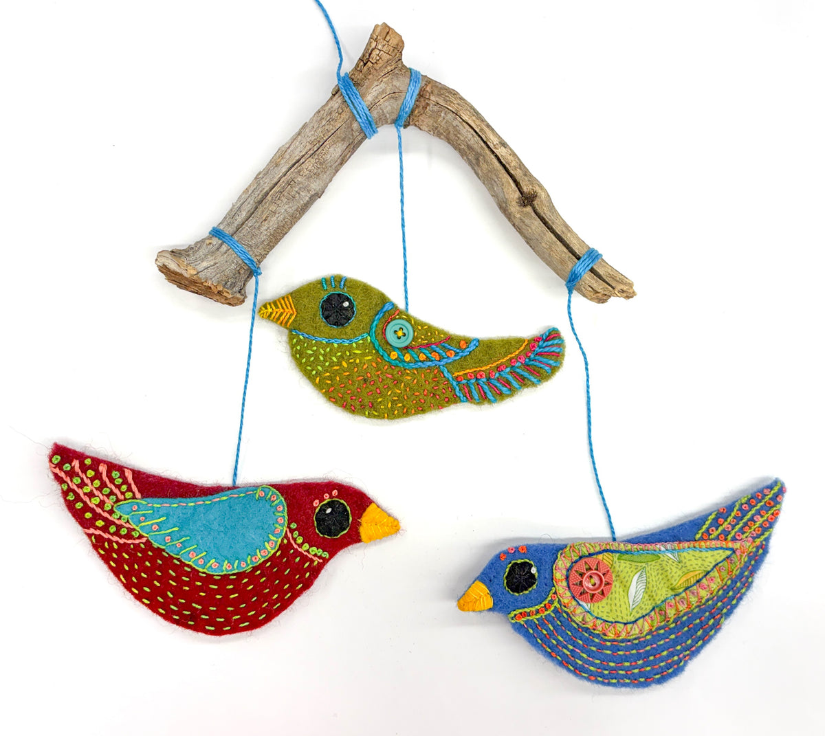 Felt Flock: Easy Embroidered Birds with Stitch Library