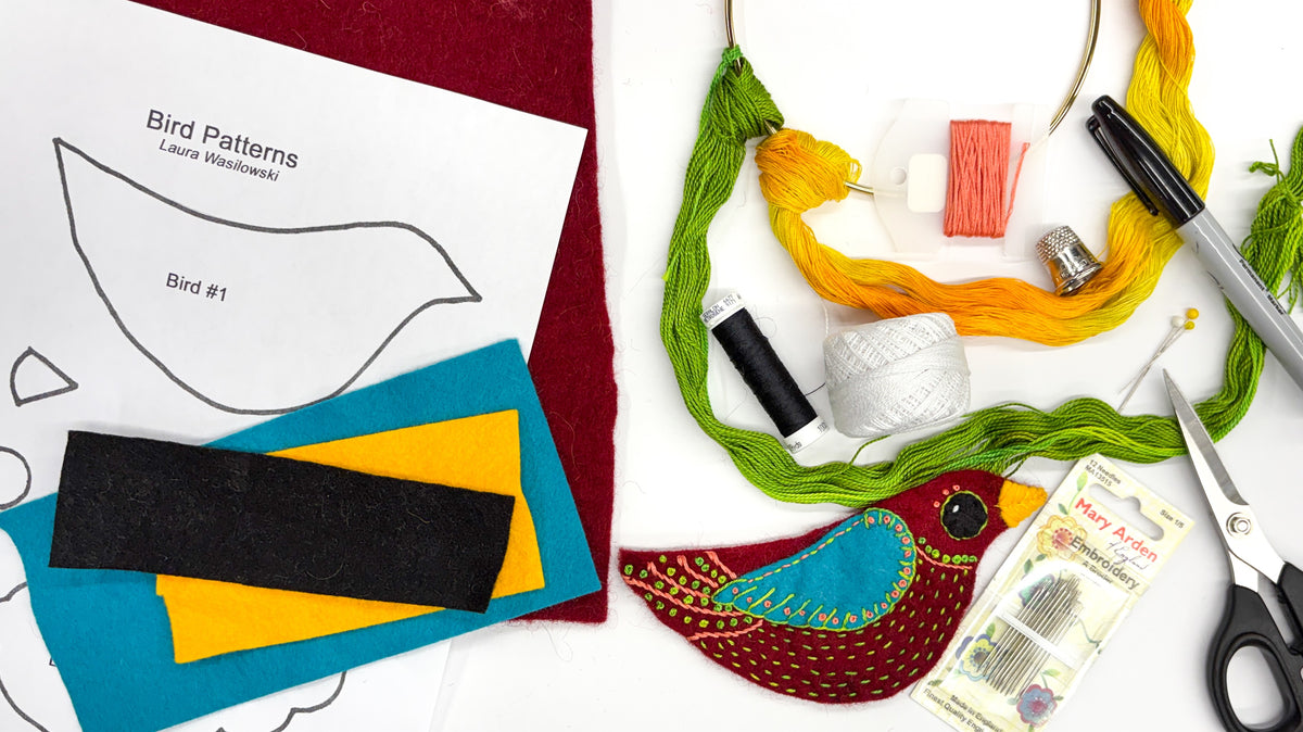 Felt Flock: Easy Embroidered Birds with Stitch Library