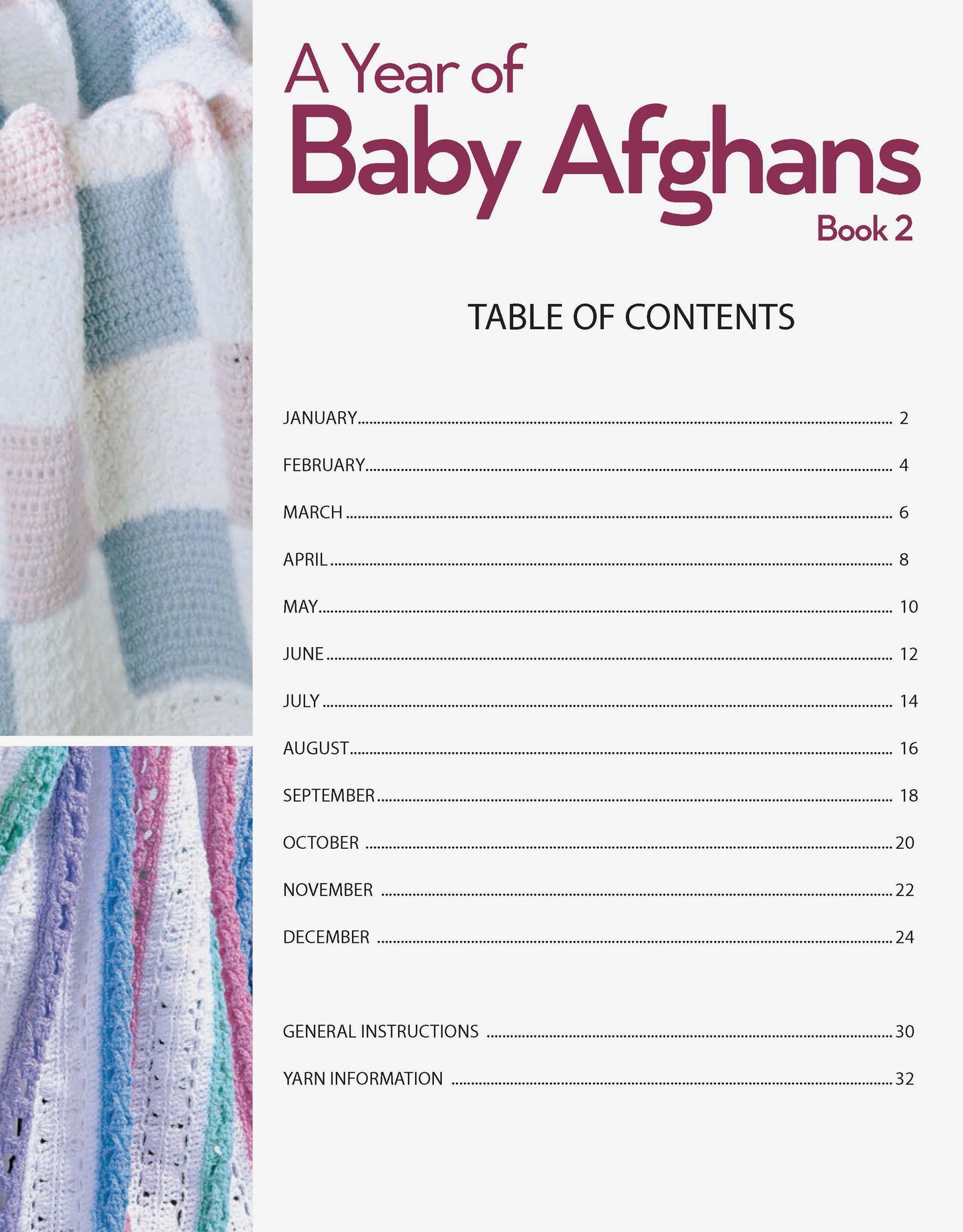 A Year of Baby Afghans, Book 2 Digital Download