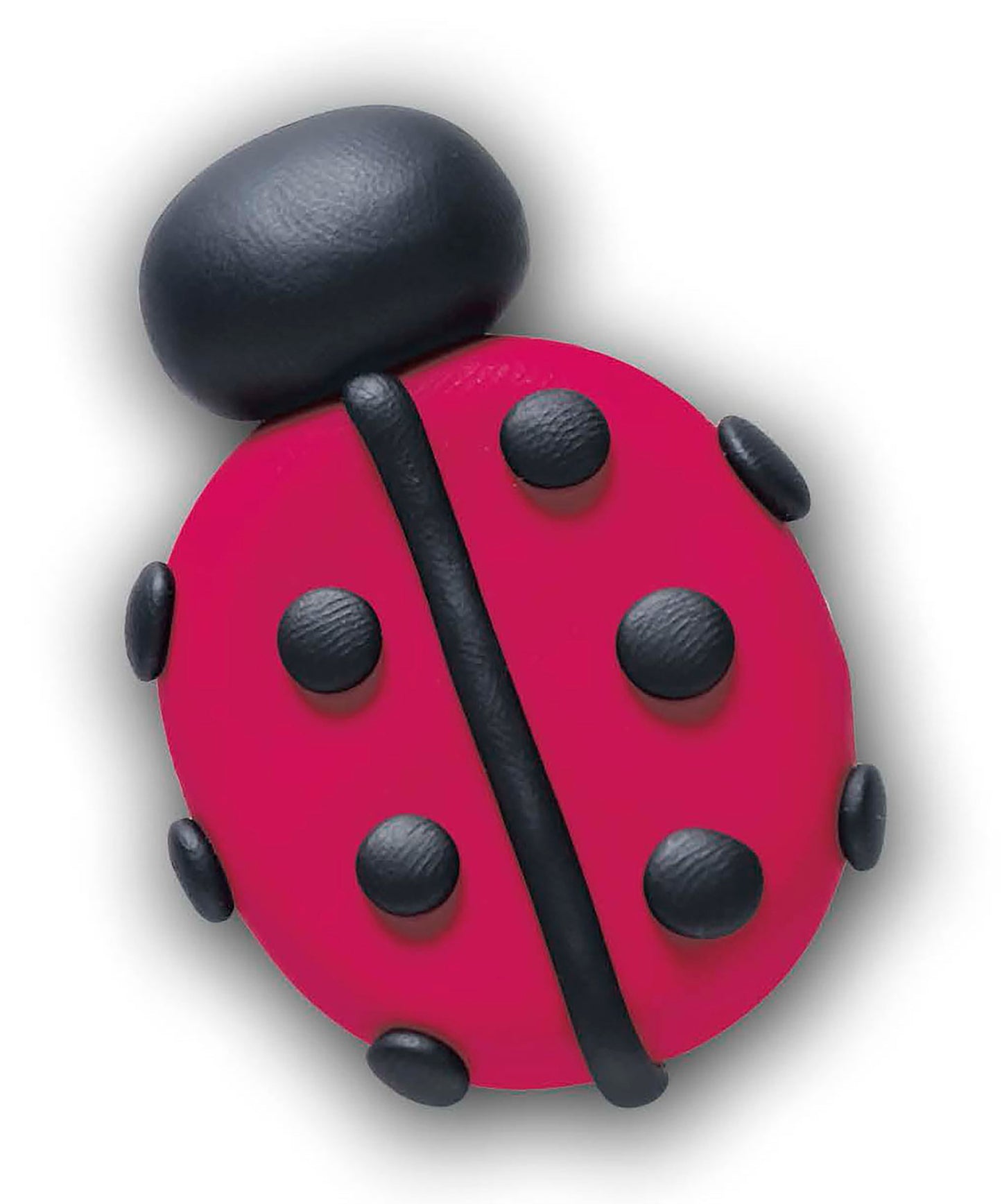 Get inspired with Leisure Arts' "I Can't Believe I'm Sculpting Clay Figures" digital download, featuring a charming ladybug figurine with a red body and black spots—ideal for beginner sculptors!.