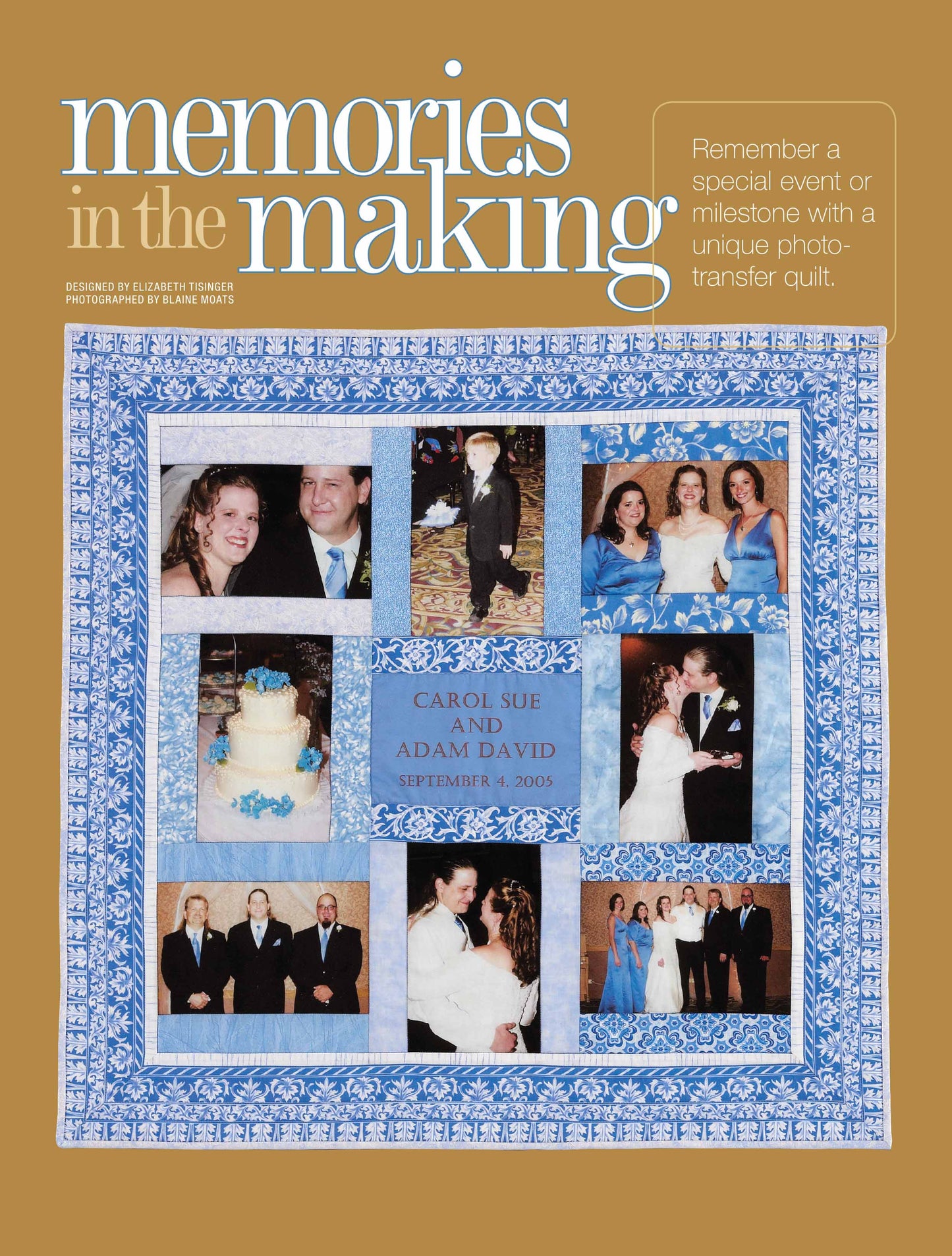 The Leisure Arts Better Homes and Gardens Memory Quilts with T-Shirts, Autographs, and Photos lets you create keepsake quilts with cherished photos and mementos—perfect for remembering special events in a unique, personal way.