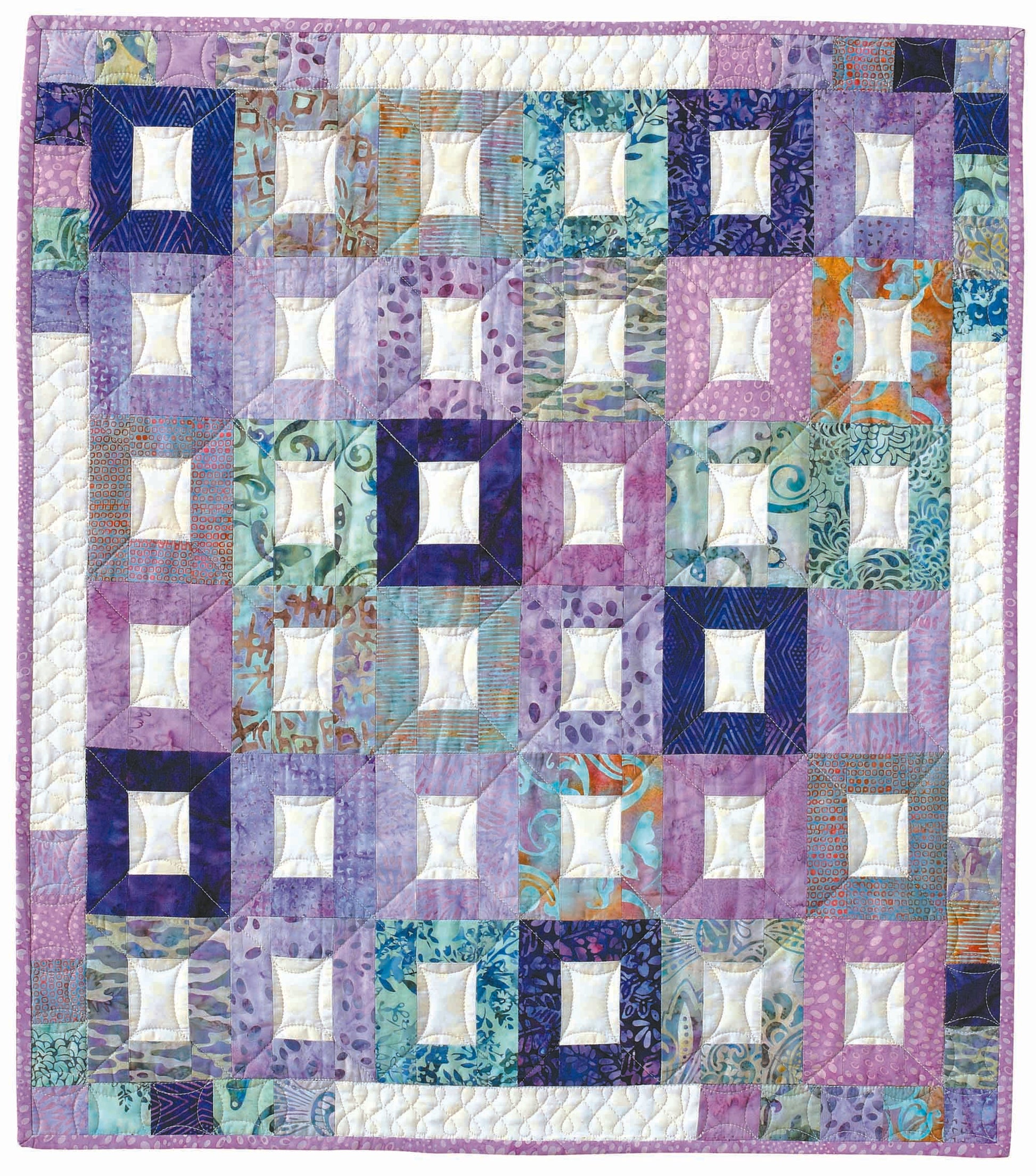 The Three Times the Charm Quilt Projects Digital Download by Leisure Arts features a vibrant geometric design—ideal for beginner quilters, easy projects, or thoughtful baby shower gifts.
