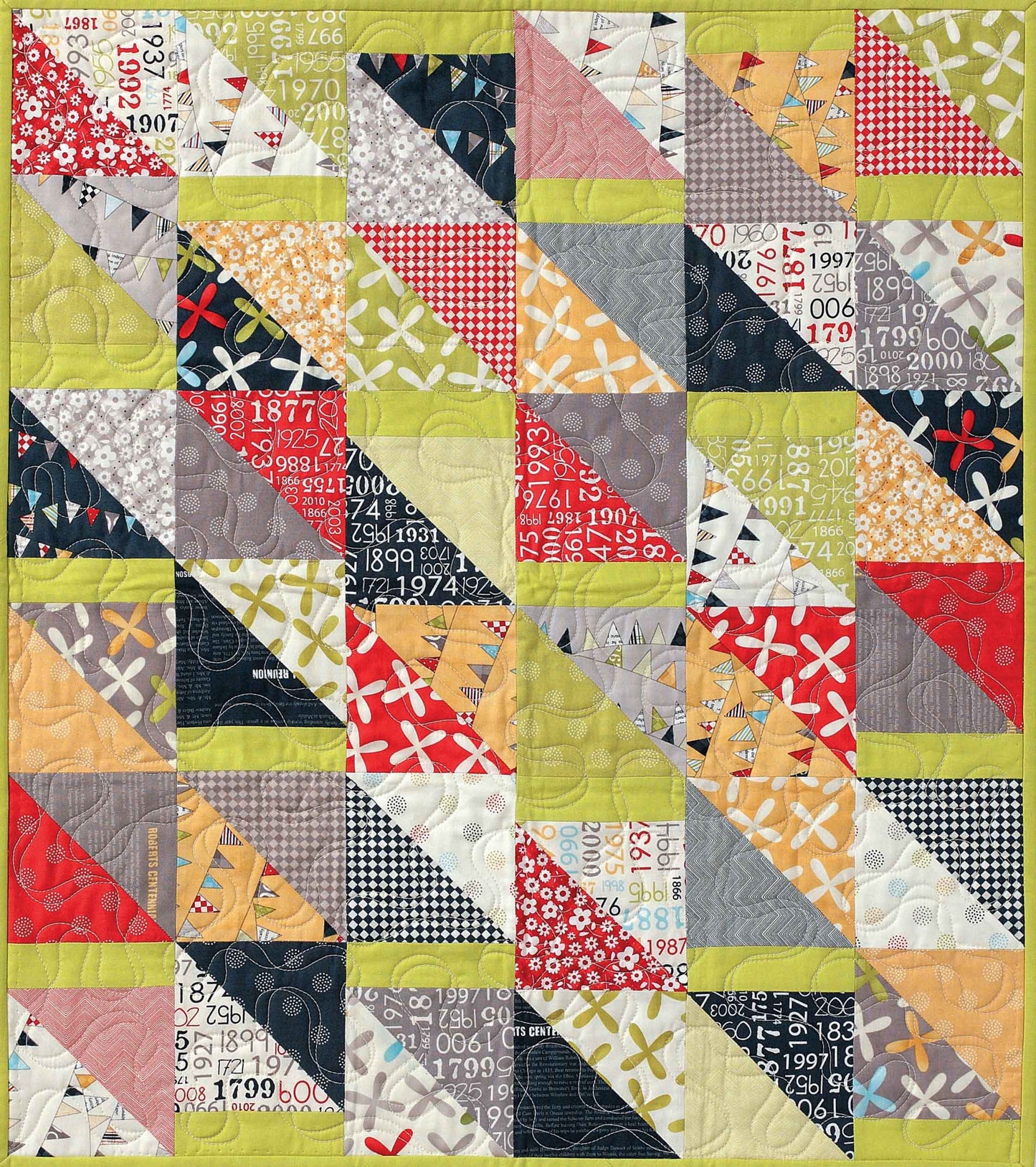 The 3 Times the Charm Book 2 by Leisure Arts features vibrant patchwork quilt designs with geometric patterns—ideal for creating colorful table toppers or thoughtful baby shower gifts for loved ones.