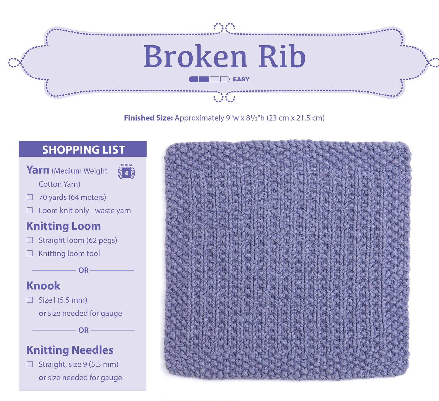Loom Knit Dishcloths